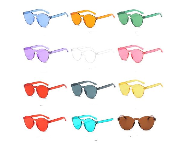 Therapy Color Festival Frameless Conjoined Jelly Transparent Sunglasses (12 colours)