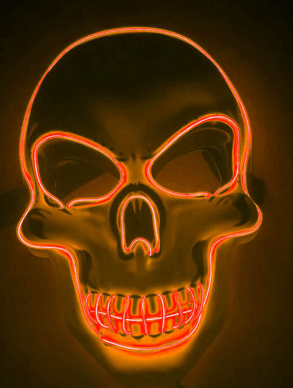 Skeleton Mask LED Glow Scary Mask 1pc. - Image 6