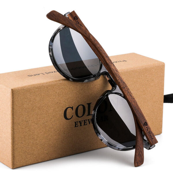 Polarized Round Frame Sunglasses - Image 2