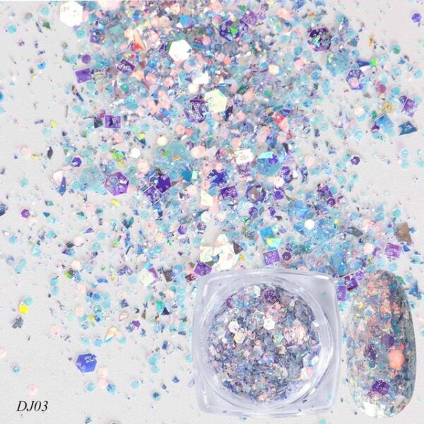 ChromaGlow 12-Color Nail Art Sequin Set