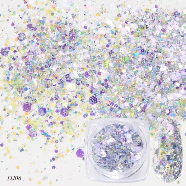 ChromaGlow 12-Color Nail Art Sequin Set - Image 6