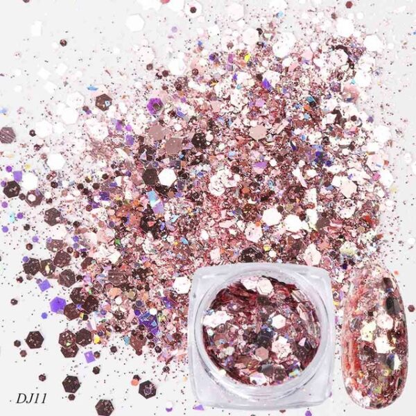 ChromaGlow 12-Color Nail Art Sequin Set - Image 5