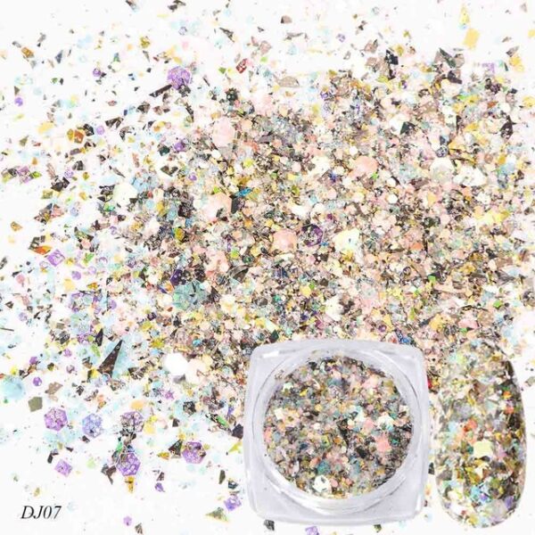 ChromaGlow 12-Color Nail Art Sequin Set - Image 3