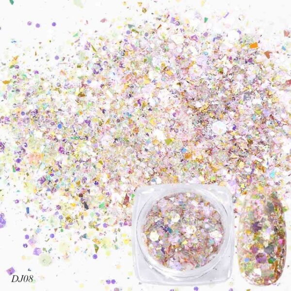 ChromaGlow 12-Color Nail Art Sequin Set - Image 9