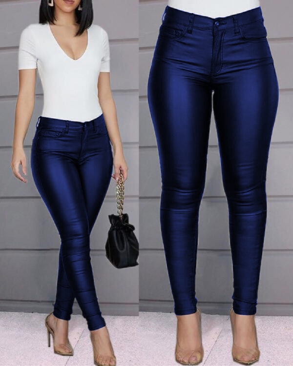 Pure Color Sexy Feet Pants Women Trousers - Image 2