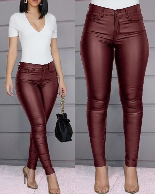 Pure Color Sexy Feet Pants Women Trousers - Image 3