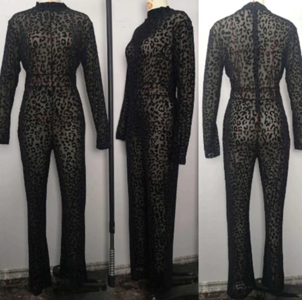 Sexy See through Lace Jumpsuit Long Sleeves - Image 4