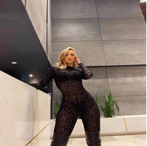 Sexy See through Lace Jumpsuit Long Sleeves