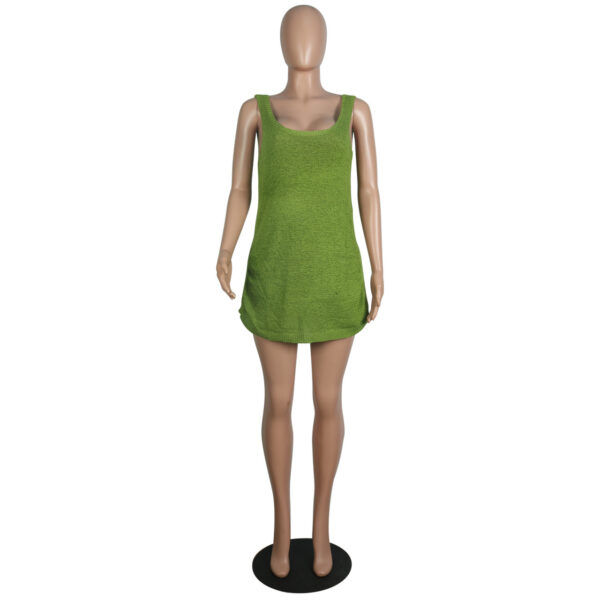 Slim Bag Hip Halter Drawstring Dress - Image 5