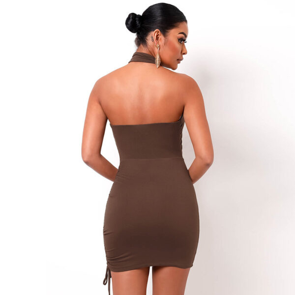 Halter Hollow Sexy Slim Hip Dress - Image 3