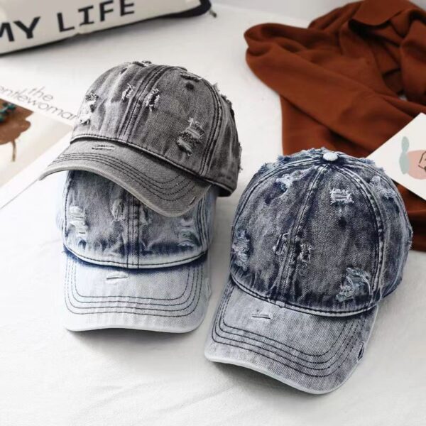 Vintage Vibe Washed Denim Cap - Image 8