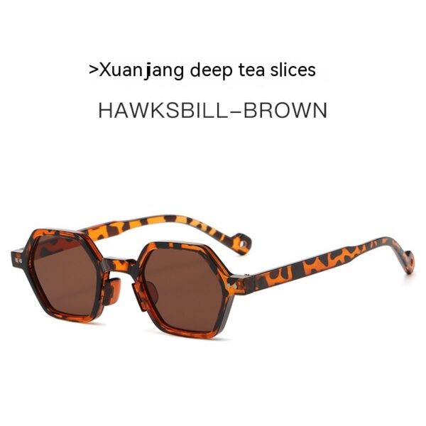 New Collection Retro Hexagonal Frame Sunglasses - Image 7
