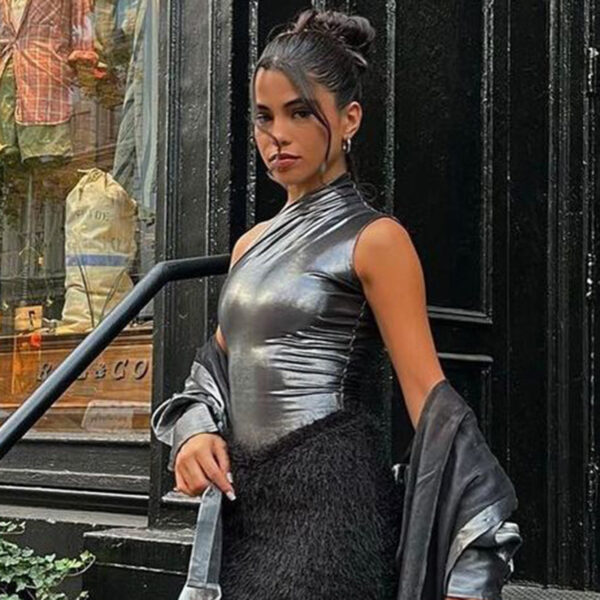 One Shoulder Bodysuit Rave outfit - Image 2