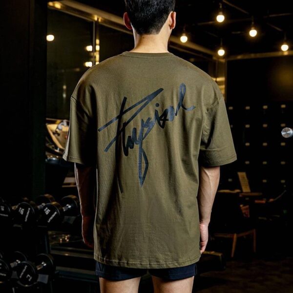 Pure Cotton Half-sleeved Loose Casual Fitness T-shirt - Image 8