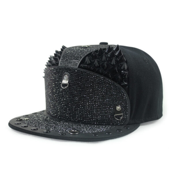 Diamond Armor Tip Rivet Flat Brim Hat - Image 3