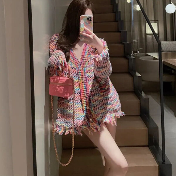 Versatile Tassel Sweater Coat
