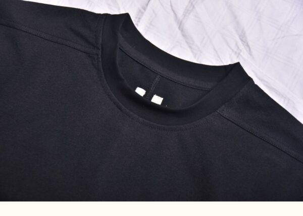 Deep-black Loose Casual T-shirt - Image 3