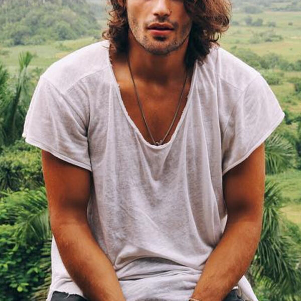 Solid Color Cotton-like Casual Thin Short-sleeved T-shirt - Image 9