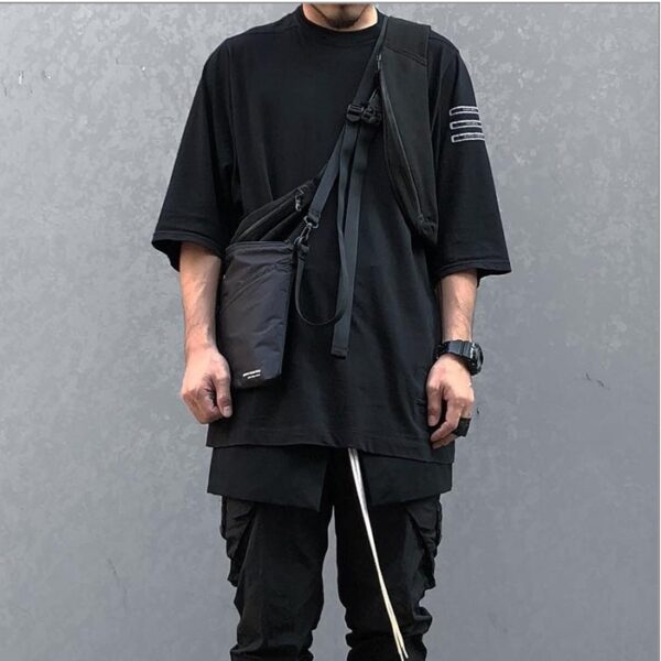 Deep-black Loose Casual T-shirt - Image 9