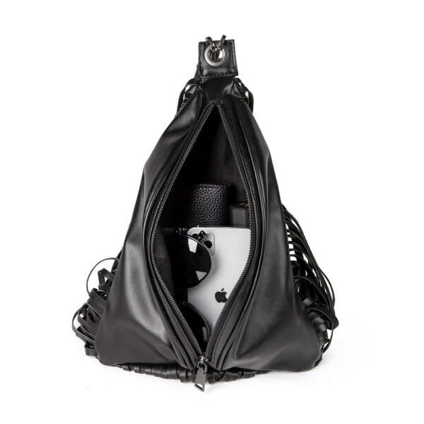 Leather Women's Backpack Tassel - Image 7