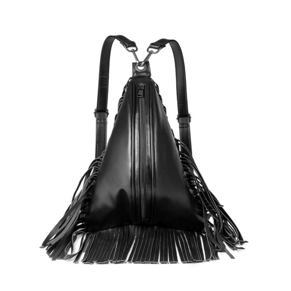 Leather Women's Backpack Tassel - Image 9
