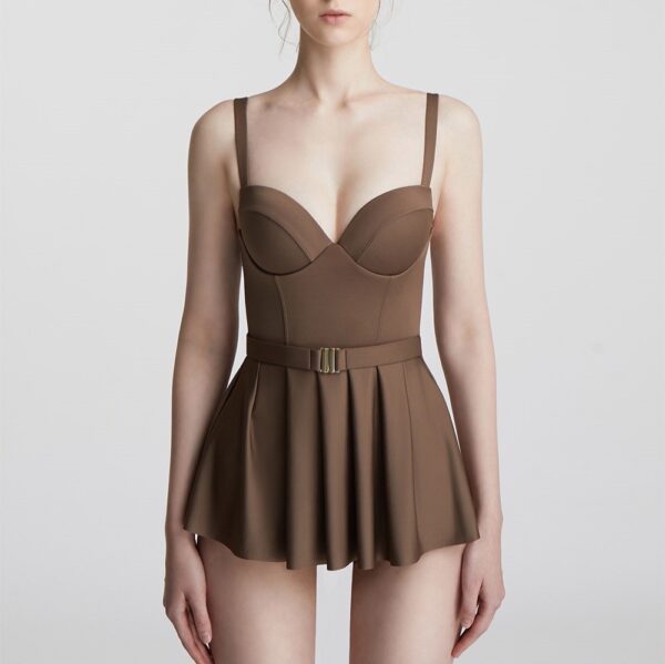 One Piece Skirt Swimsuit pool party - Image 6