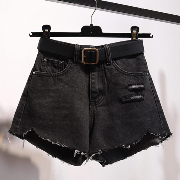 Irregular Denim Shorts - Image 2