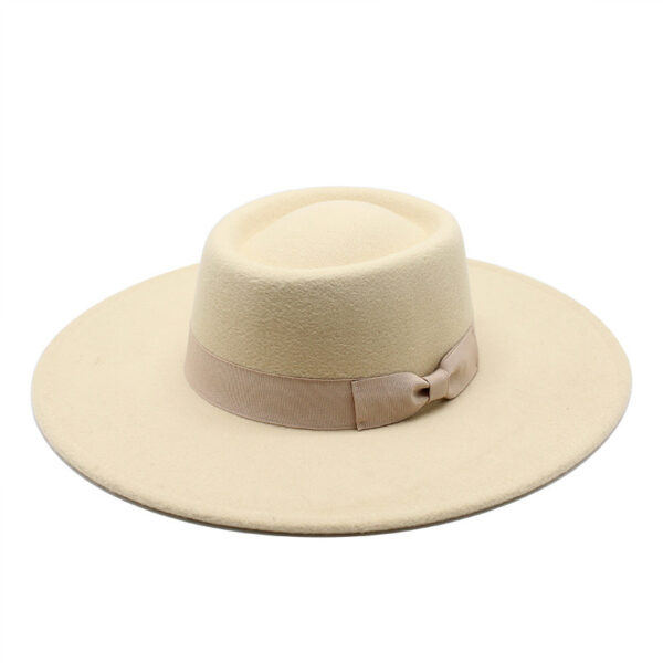 Woolen Cloth 9.5cm Big Eaves Hat - Image 3