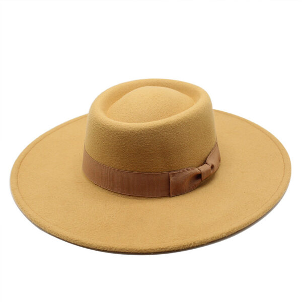 Woolen Cloth 9.5cm Big Eaves Hat - Image 2