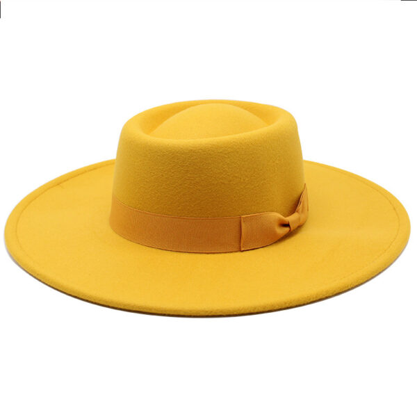 Woolen Cloth 9.5cm Big Eaves Hat - Image 9
