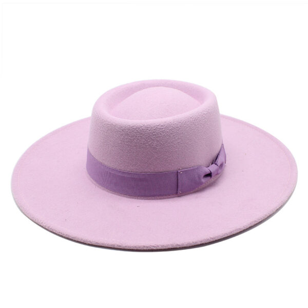 Woolen Cloth 9.5cm Big Eaves Hat - Image 5