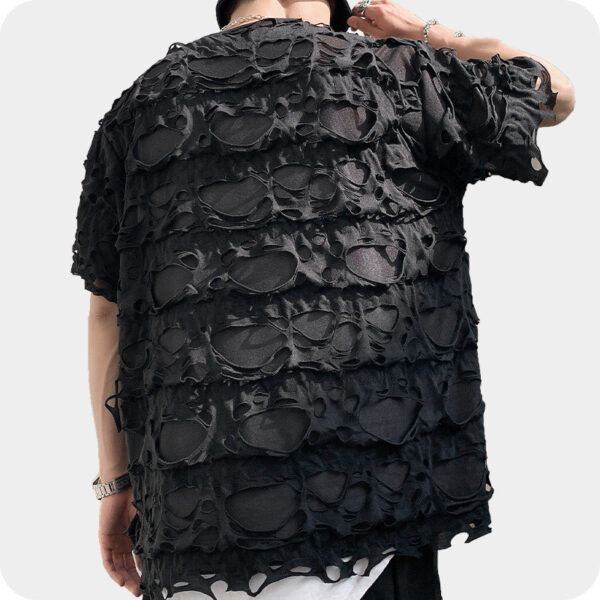 Distressed Mesh Short-Sleeve Tee - Image 4