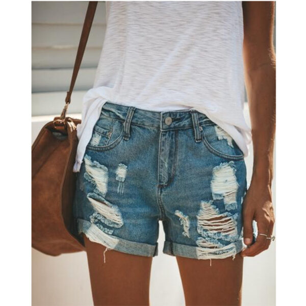 denim shorts ripped