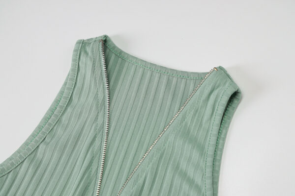Stripe Knitted Sleeveless Mini Dress - Image 2