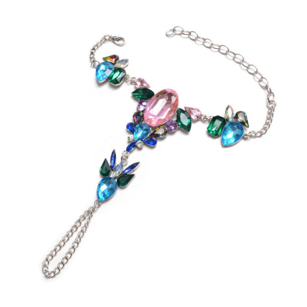 Alloy Color Diamond Exaggerated Anklet - Image 2