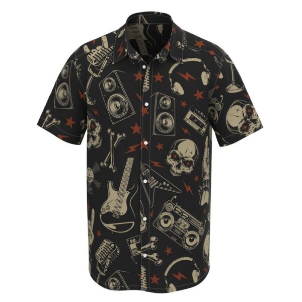 Printing Lapel Short Sleeve Shirt - Image 3