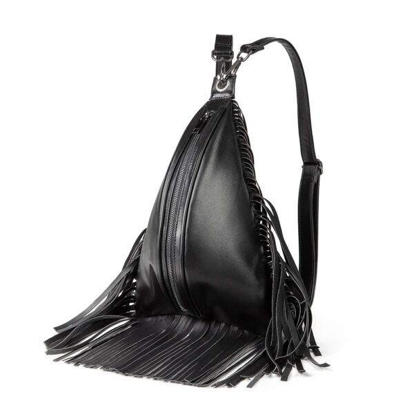 Leather Women's Backpack Tassel - Image 5