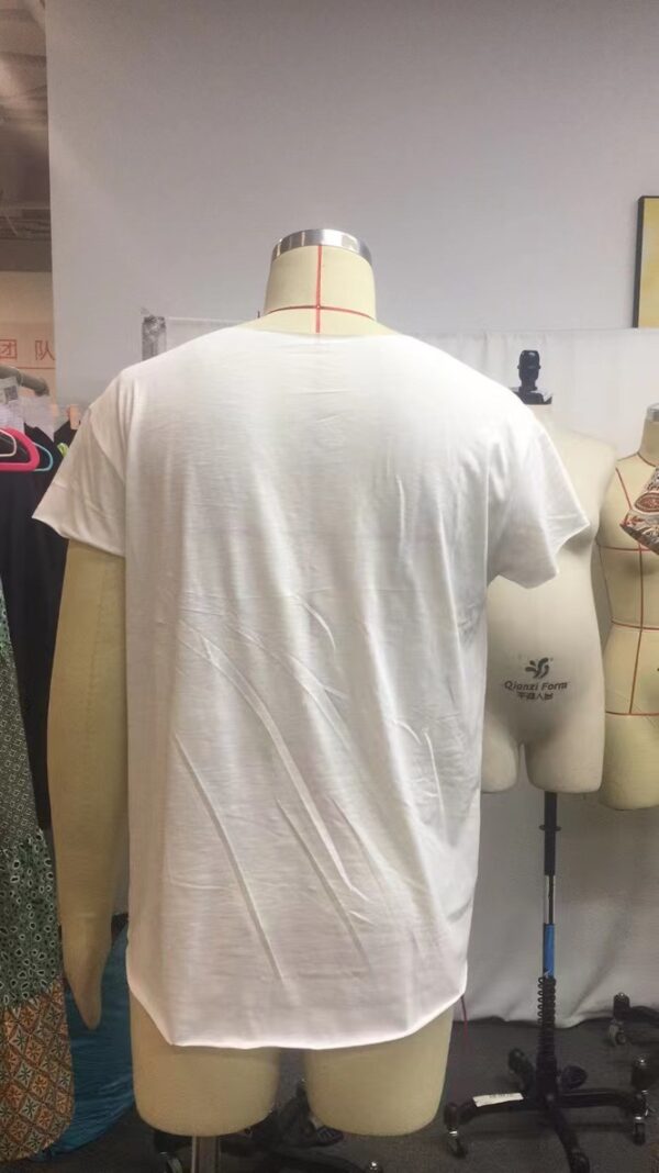 Solid Color Cotton-like Casual Thin Short-sleeved T-shirt - Image 5