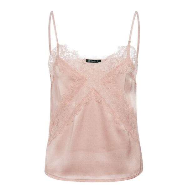 Hollow solid color lace camisole - Image 8