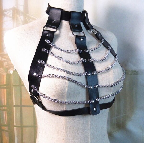 Collar Belt Chest Chain Rave Style - Image 2