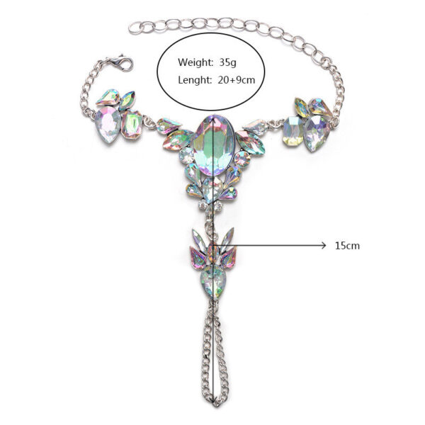 Alloy Color Diamond Exaggerated Anklet - Image 3
