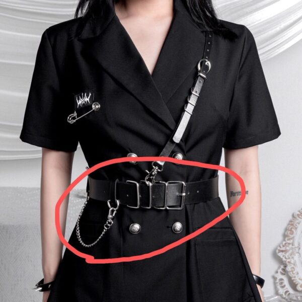 Nightclub Shoulder Lace PU Decorative Belt Strap - Image 5