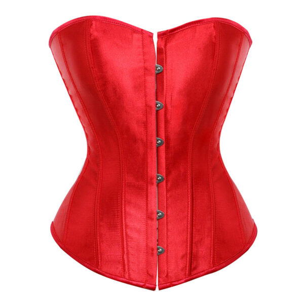 Corset Smooth Satin Cloth Gather Breast Support - Image 5