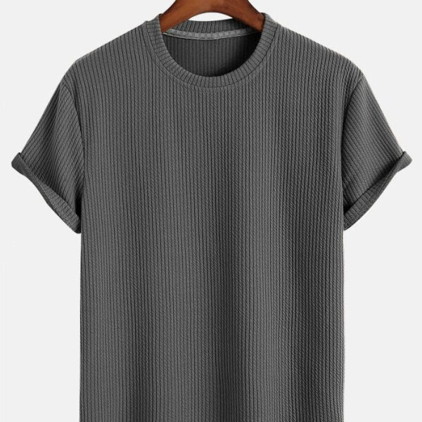 Solid Color Loose Round Neck T-shirt