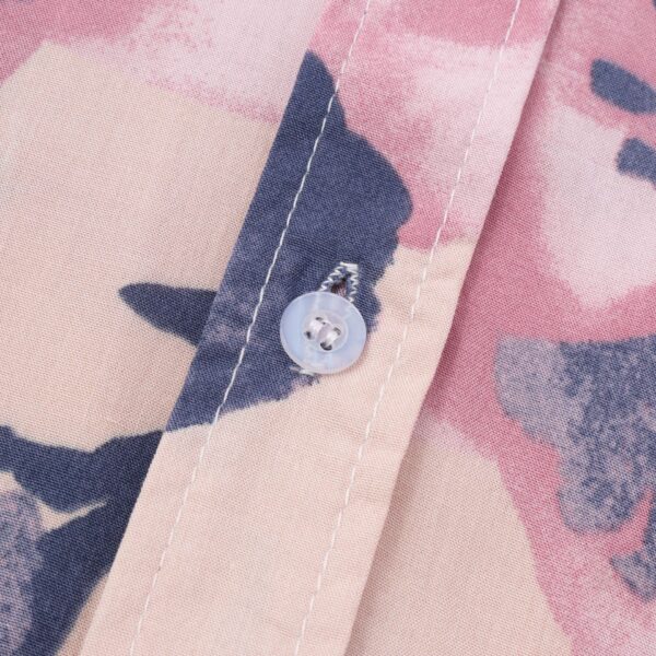 Men's Lapel Floral Short Sleeve Shirt - Image 5