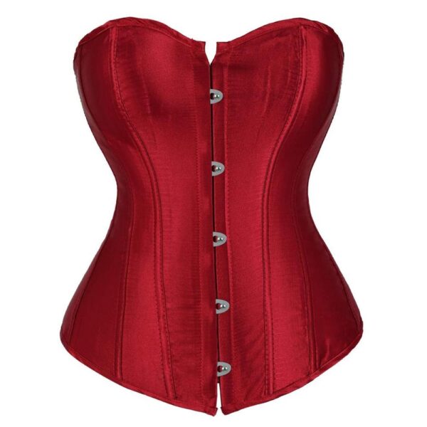 Corset Smooth Satin Cloth Gather Breast Support - Image 7