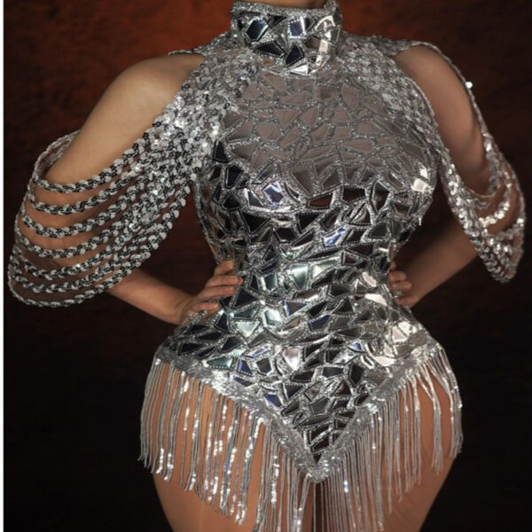 Rhinestones Women Luxury Rave Dress - Image 2