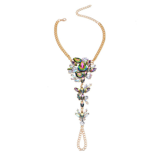 Alloy Inlaid Gemstone Exaggerated Bracelet - Image 8