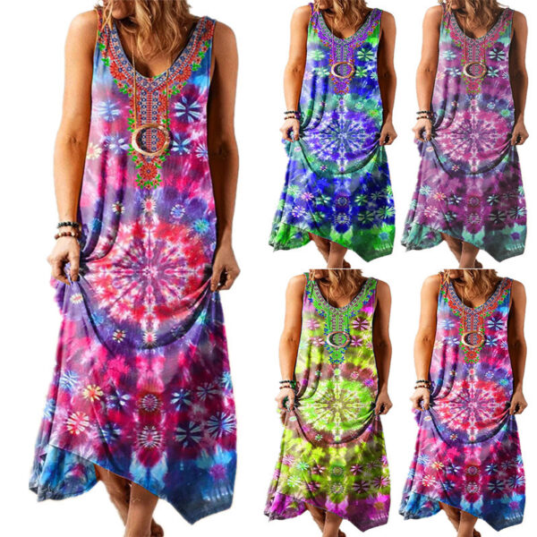 Loose Fractal Paterns Dress - Image 5