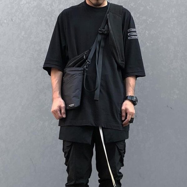Deep-black Loose Casual T-shirt